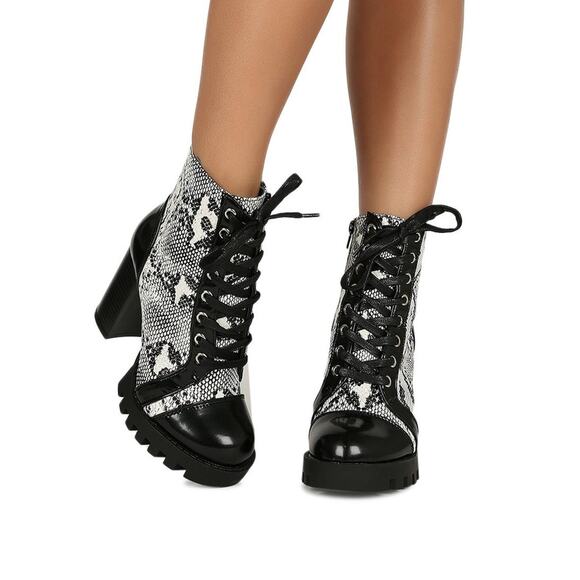 Fashion Nova Up All Night Booties Glenna Platform Boots 10 - Picture 11 of 12